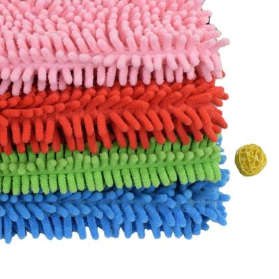 中国 Wrinkle Resistant Hot Sales Chenille Cleaning Microfiber Chenille Cloth 100% Polyester Blanket Chenille Shaggy Fabric Microfiber Mop Cloth 販売のため