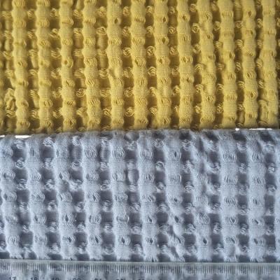 China Bamboo Fiber Waffle Chenille Fabric Eco-Friendly Honeycomb Fabric For Bedspread Te koop