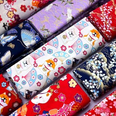 China Japanese Printed Cotton Fabric , Milk Fiber Print Polyester Fabric For Garment Te koop