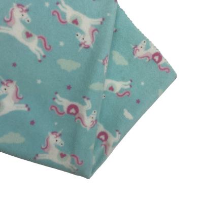 China Printed Soft Fleece Fabric , Plain Dyed Pattern Anti Pill Fabric en venta