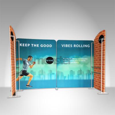 China Display Shows Fashion Fair Tension Aluminum Fabric Fair Display 3x3 Meter Exhibition Booth for sale