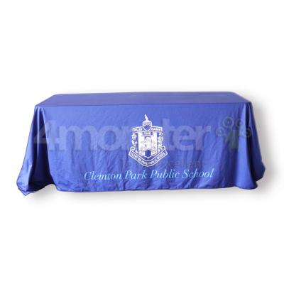 China High quality 8ft advertising trade show polyester tablecloth for advertising exhibition for sale