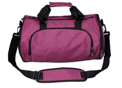 China Casual Waterproof  Nylon Duffel Bags , Pink  Women'S Duffel Bag Two Side Pockets for sale