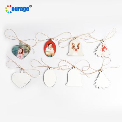 China 2021 Hot Sale Decoration Sublimation Christmas Ornaments For Christmas Tree for sale