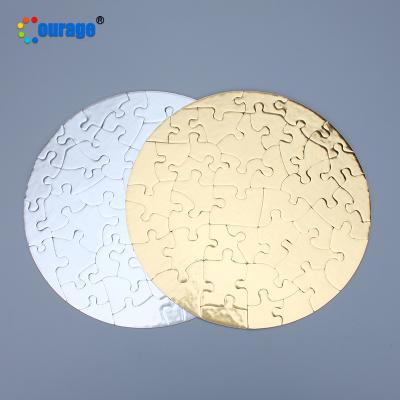 China DIY TOY Pearl Gold Sublimation Silver Paper Jigsaw Masks Custom Jigsaw Puzzle Printing Services for sale