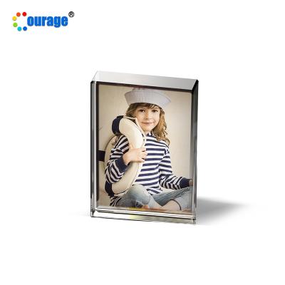 China Mini 7*8*2cm Europe Blank Sublimation Crystal Frame Decoration BSJ-01 for sale