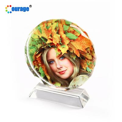 China Wholesale Europe Crystal Picture Frame Glass Sublimation Photo Frame For Printing for sale