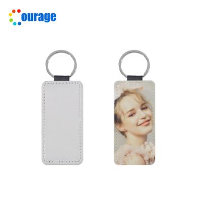 China Cost-effective wholesale decoration sublimation leather key chain key ring for sale