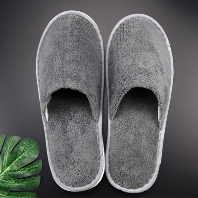 China Coral Fleece EVA Hotel Guest Slippers Non-slip Amenities Coral Disposable Hotel Fleece for sale