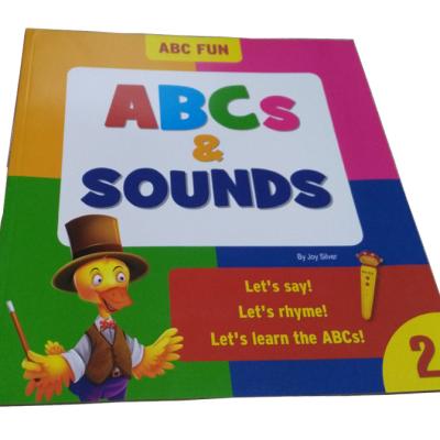 China English children books for 2-6 years old learn ABC with talking pen 21cm*23cm for sale