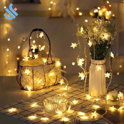 China Plastic+metal YF-Y10104 Christmas wedding party decoration lamp baby home decor lighting 7.5M 50 LED star led string lights for sale