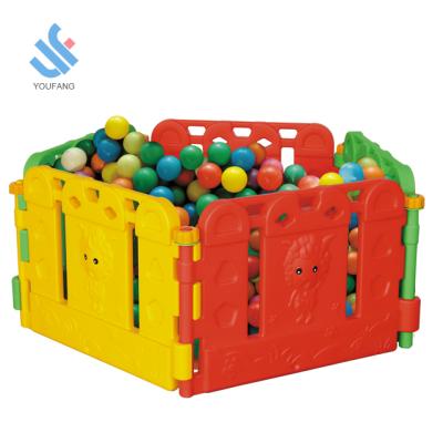 China YF-10002 Plastic Colorful Baby Pool Ball Safety Plastic Playpen Fence Indoor Outdoor Kids Play Fence Playpen for sale