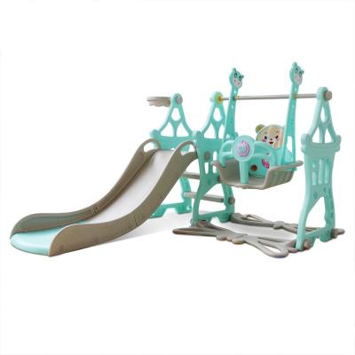 China YF-N10011 PE Playground Equipment Toddler Castle Indoor Slide with Set Swing with Music Indoor Slide with Set Swing for Kids for sale