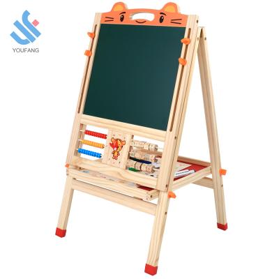 China Handsome YF-M309 Portable Hot Selling YF-M309 Multifunctional Wooden Multifunctional Magnetic Tigra Drawing Board Wooden Toys For Children for sale