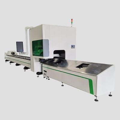 China SERVOMOTOR factory price metal round square pipe tube 1000W fiber laser metal cutting machine pipe fiber laser cutting machine for sale