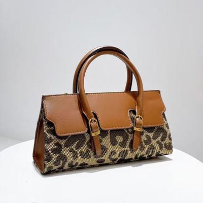 China Luxury High Quality Luxury Designer Leather Bags Fashion Handbag Ladies Handbag Leopard Print Winter Tote Bags for sale