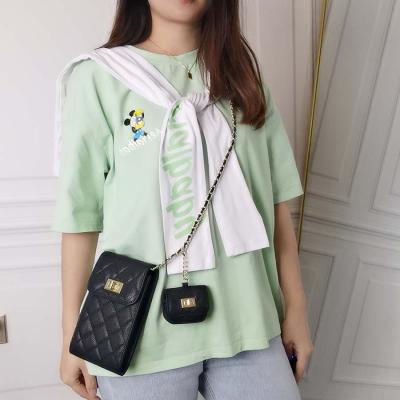 China New Fashion Summer Fashion 2 In 1 Shoulder Cross - Body Bag Stitched Chest Bag Women Cell Phone Bag for sale