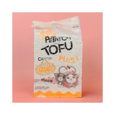 China Factory Direct Sale Sustainable Pure Natural OEM Dust Free Quality Quickly Clump Tofu Cat Litter for sale