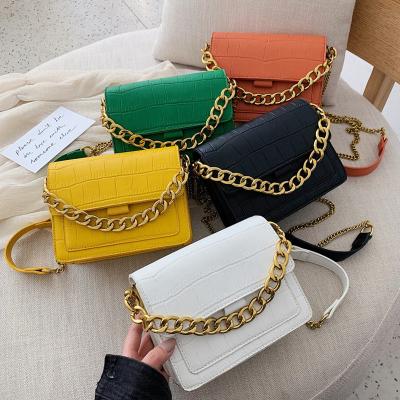 China As Picture Stone Pattern One-shoulder Fashion Small Chain Square Cross - Body Bag for sale