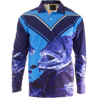 China Performance Antibacterial Antibacterial Custom Printed 100% Polyester Sublimation Mens Long Sleeve UPF 50+ Long Sleeve Shirts Breathable Quick Dry Fishing Sweatshirts for sale