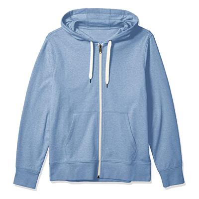 China 60% cotton 40% waterproof polyester zippered full zipper imported hooded sweatshirt for men for sale