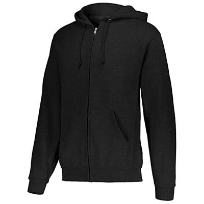 China Wholesale Breathable 50% Cotton 50% Polyester Full Zip Fleece Long Sleeve Hoodie For Men for sale