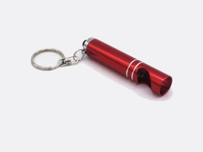 China Personalized Anodized Aluminum Keychain with Mini Flashlight LED Beer Bottle Opener, Laser Engrave Logo, Cheap Key Ring for sale