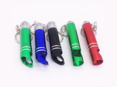 China Custom cheap personalized promotion anodized aluminum keychain flashlight led beer bottle opener key ring for sale