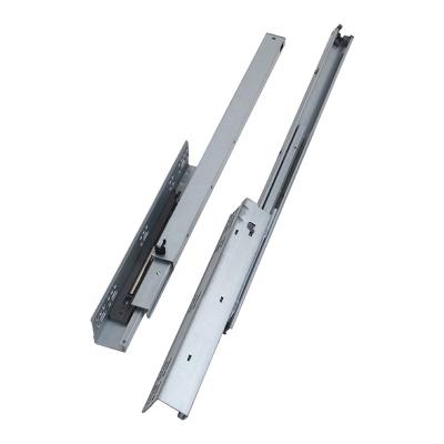 China 3 Fold+Full Extension 3 Fold Full Extension Channel Telescopic Cabinet Drawer Slide Undermount Soft Narrow Drawer Slide for sale