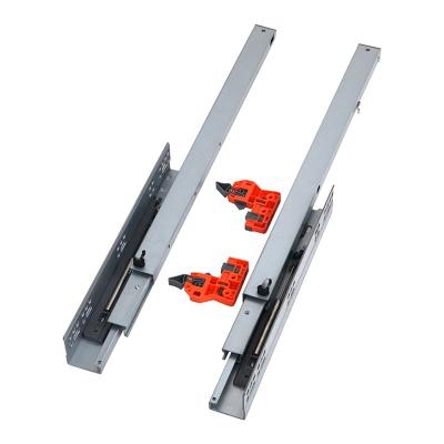 China 3 Pieces Of Fold+Full Extension Price 45mm Drawer Slide Full Extension Metal Undermount 3 Fold Cheap Drawer Slide Soft Close for sale