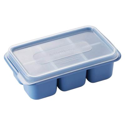 China Stocked 6 Place Silicone Ice Cube Tray Molds Square Shape Ice Cube Maker for sale