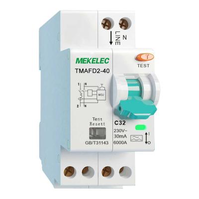 China MEKELEC Low Voltage Modular TMAFD2-40 Arc Fault Protective RCBO 6KA for sale