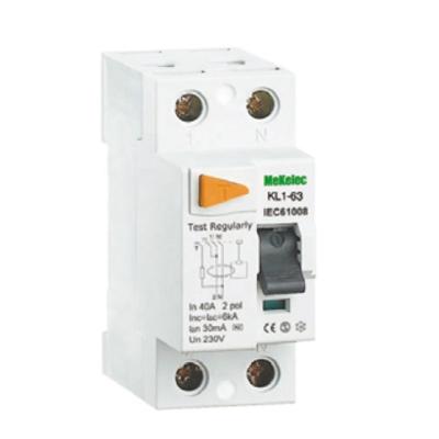 China MEKELEC Low Voltage Modular KL1-63-K4 F360 Residual Current Circuit Breaker RCD/RCCB 6KA 6KA for sale