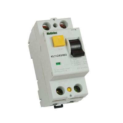 China MEKELEC Low Voltage Modular KL7-63-C F7  Residual Current Circuit Breaker Interruptor RCCB RCD 6KA 6KA for sale