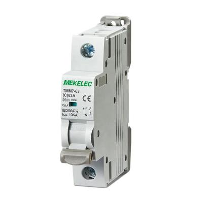 China MEKELEC Low Voltage Modular TMM7-63 Miniature Circuit Breaker MCB 10KA DC 10KA for sale