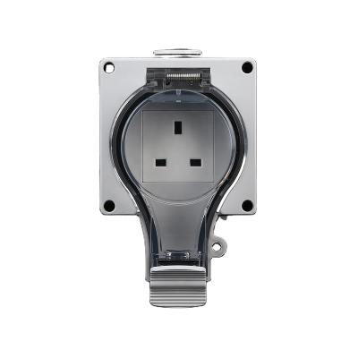 China PC+ABS Outdoor waterproof switch and socket UK type IP66 for sale