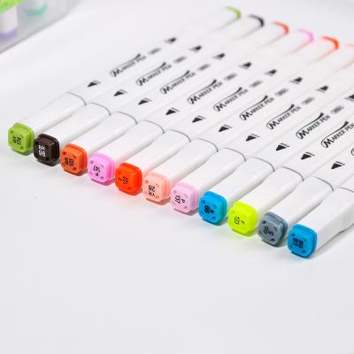 China Stationery Wuqiannian Wholesale Price Tip Daily Multicolor Marker Pens Double for sale