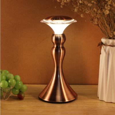 China Restaurant Modern Hotel Table Lamp Energy Saving Aluminum USB Rechargeable Wireless LED Table Lamp For Restaurant for sale