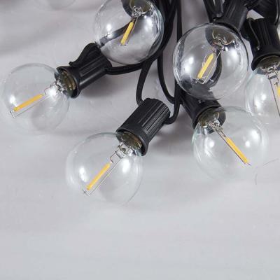 China Solar Garden 25Ft G40 Bulb Globe String Lights With Clear Bulb Backyard Patio Lights Vintage Decorative Outdoor Wedding Garland Bulbs for sale