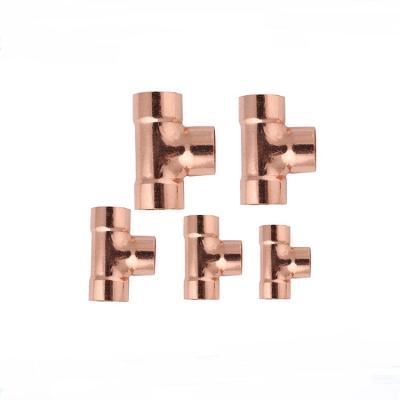 China Copper Pipe Fittings CXCXC Equal Copper Tee Weld Equal for sale