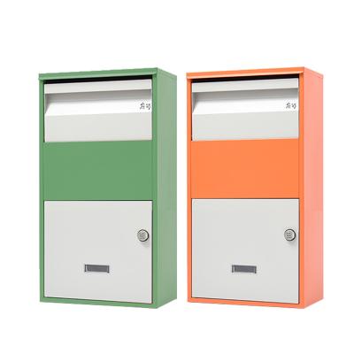 China Modern Wall Mounted Metal Wall Mounted Outdoor Garden Mailbox Mailbox Smart Mailbox Wrapped Locker for sale