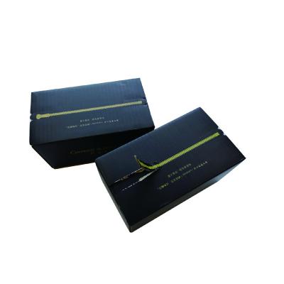 China Customized Logo High Quality Handmade Zipper Corrugated Cardboard Box Mailing Packaging Box for sale