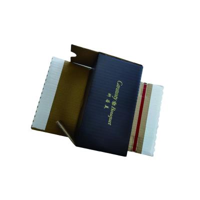 China Handmade Corrugated Box Peel Off Mailing Mailer Wine Adhesive Zipper Tear Strips Box for sale