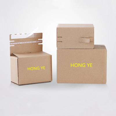 China Handmade Logo Custom High Quality Easy Teardrop Zipper Corrugated Cardboard Packaging Shipping Box for sale