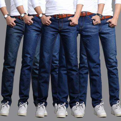 China Breathable jeans men 2023 spring and summer youth thin straight elastic Korean version small denim jeans men's straight slim pants for sale