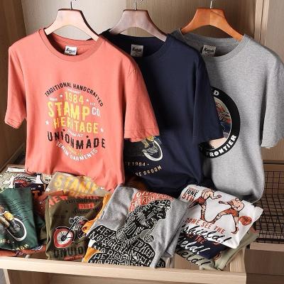 China Anti-wrinkle men's short sleeve t-shirt Korean version of 2023 summer half Hong Kong style of the trend of men's T-shirt crewneck men's t clothes for sale