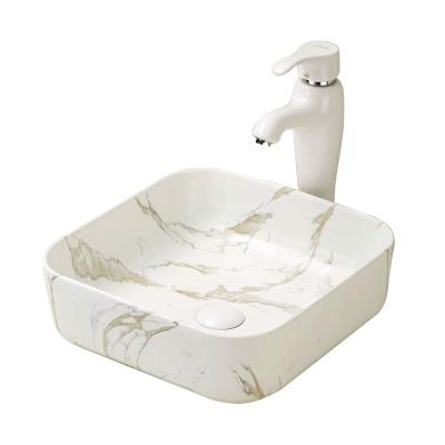 China B China Factory Premium Quality Durable Sanitary Toilet Room Bathroom WC Wash Art Basin Ceramic Marble Sink Take Care Hotel Home Restaurant for sale