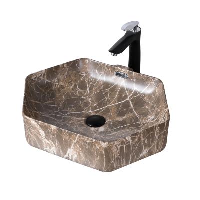 China Wholesale Durable Bathroom Sinks Nordic Ceramic Bathroom Sinks Solid Marble Style Outdoor Basin for sale