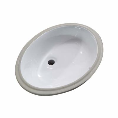 China Bathroom Sink Cabinet Wash Ware High Quality Sanitary Ceramic Vanity Small Oval Easy Clean Sink Under Counter Sink Easy Clean Sink for sale