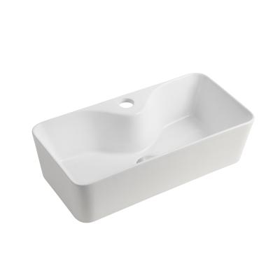 China Modern Creative Cheap Price White Counter Wash Art Ceramic Basin For Bathroom for sale